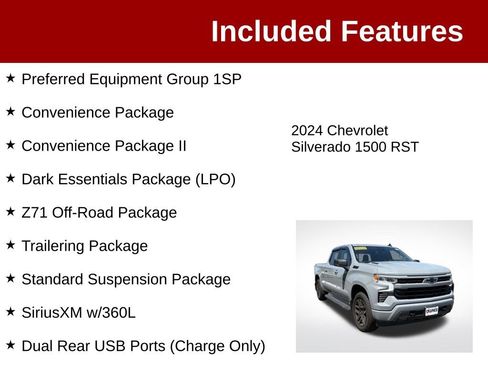 Used 2024 Chevrolet Silverado 1500 RST w/ Convenience Package II AWD/4WD image 3