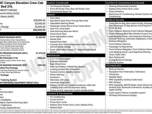 New 2026 GMC Canyon Elevation w/ Convenience Package RWD image 4