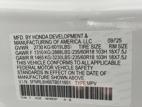 Certified 2026 Honda Odyssey EX-L image 35