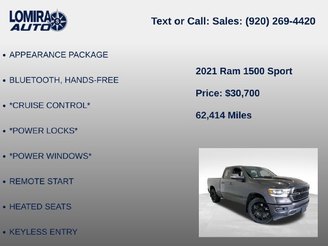 Used 2021 RAM 1500 Sport w/ Trailer Tow Group AWD/4WD image 21
