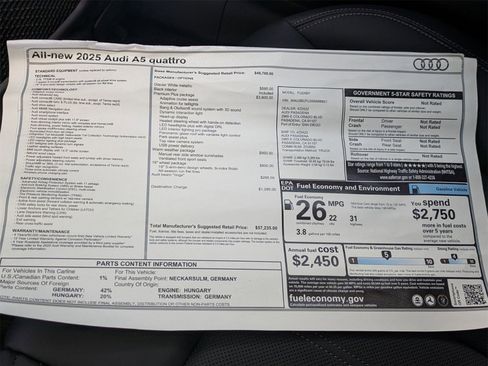New 2025 Audi A5 2.0T Premium Plus image 18
