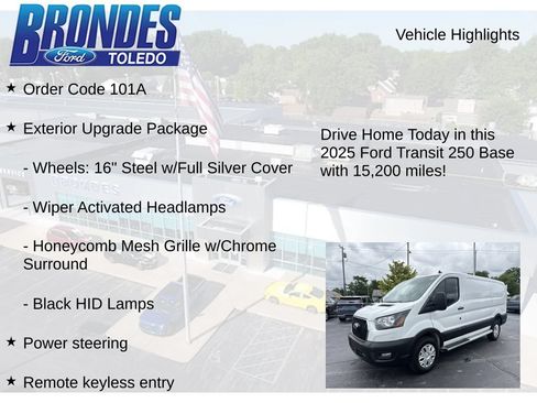 Used 2025 Ford Transit 250 Low Roof w/ Exterior Upgrade Package RWD image 5