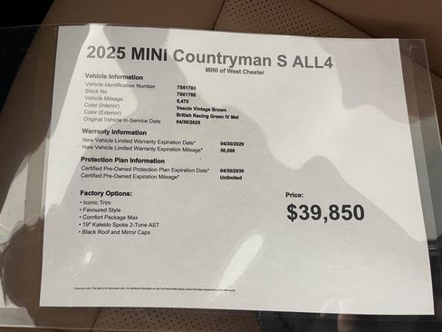 Used 2025 MINI Cooper Countryman S w/ Comfort Package Max image 19