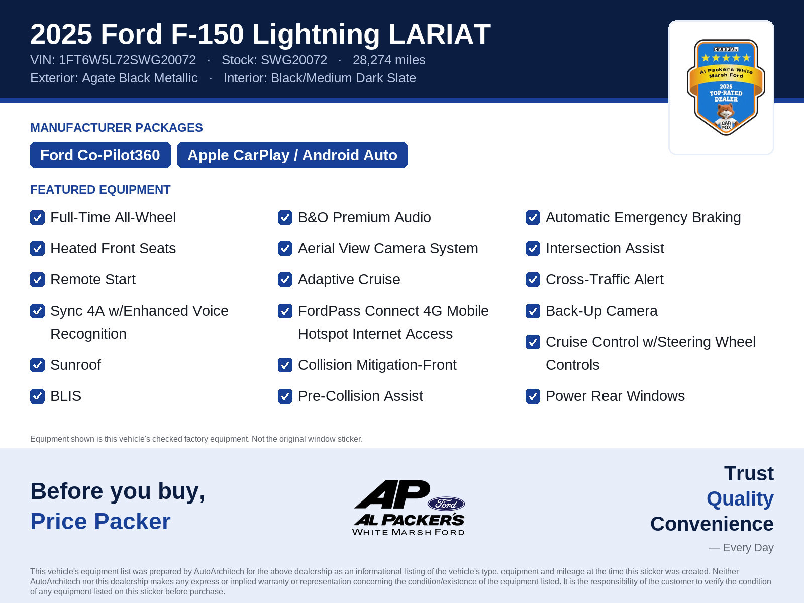 Certified 2025 Ford F150 Lightning Lariat AWD/4WD image 10