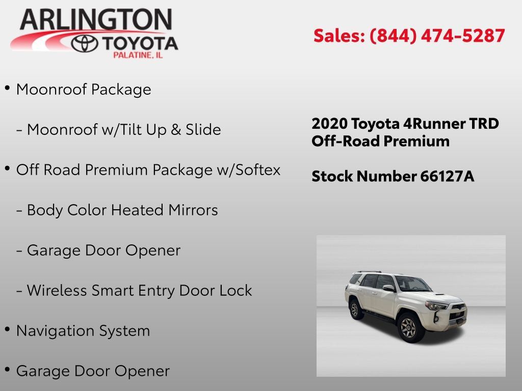 Used 2020 Toyota 4Runner TRD Off-Road Premium w/ Moonroof Package AWD/4WD image 2