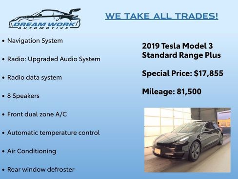 Used 2019 Tesla Model 3 Standard Range Plus image 2