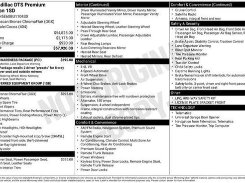Used 2011 Cadillac DTS Premium w/ Driver Awareness Package image 32
