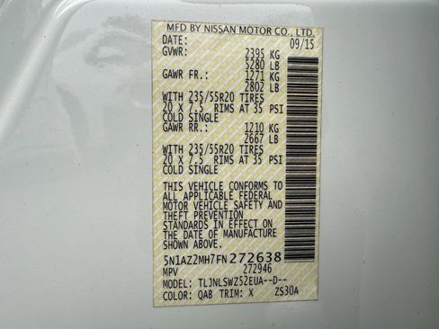 Used 2015 Nissan Murano Platinum w/ Platinum Technology Package image 28