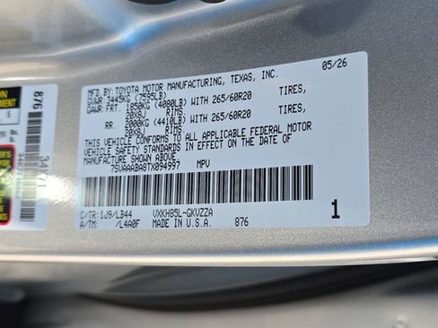 New 2026 Toyota Sequoia 1794 Edition AWD/4WD image 37