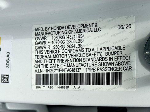 New 2026 Honda Accord SE image 22