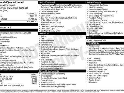 Used 2025 Hyundai Venue Limited FWD image 34