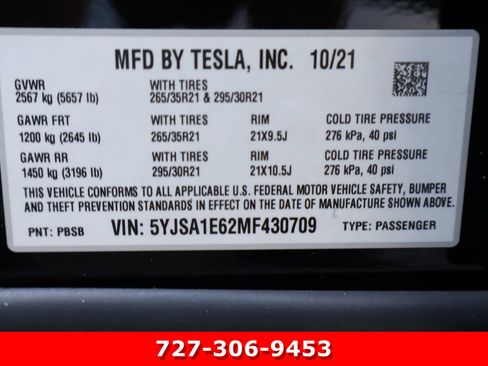 Used 2021 Tesla Model S Plaid image 25