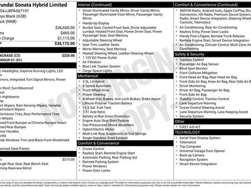 Used 2023 Hyundai Sonata Limited w/ Cargo Package FWD image 30
