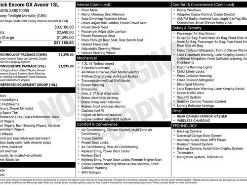 New 2025 Buick Encore GX Avenir w/ Avenir Technology Package AWD/4WD image 40