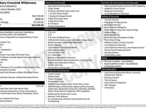 Certified 2024 Subaru Crosstrek 2.5i Wilderness AWD/4WD image 28
