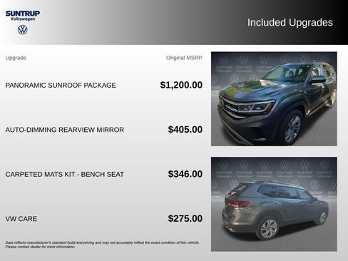 Used 2023 Volkswagen Atlas SE w/ Panoramic Sunroof Package AWD/4WD image 2