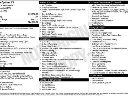 Used 2020 Kia Optima LX image 54