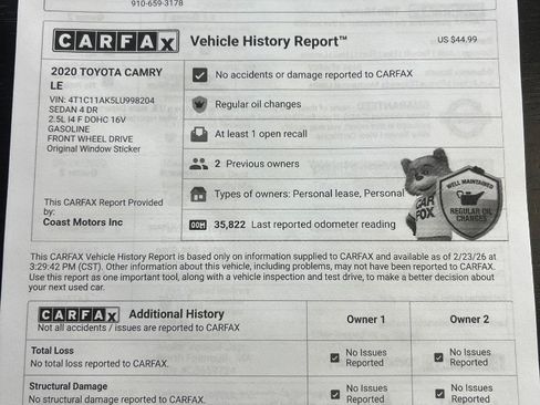 Used 2020 Toyota Camry LE image 46
