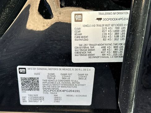 Certified 2023 Chevrolet Silverado 1500 Custom Trail Boss AWD/4WD image 33