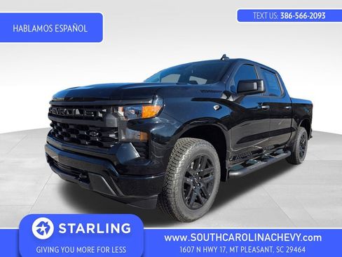 New 2026 Chevrolet Silverado 1500 Custom w/ Turbomax Blackout Package RWD image 1
