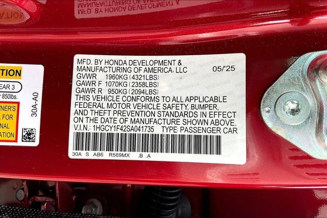 Certified 2025 Honda Accord SE image 21