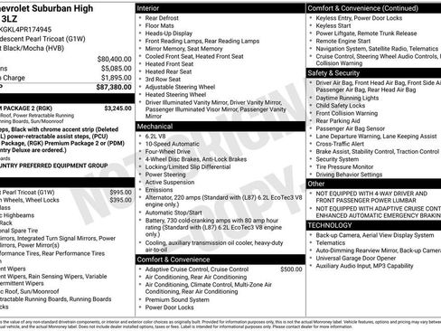 Used 2023 Chevrolet Suburban High Country w/ Premium Package 2 AWD/4WD image 3