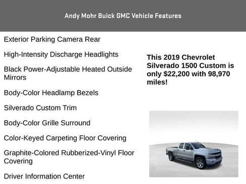 Used 2019 Chevrolet Silverado 1500 Custom w/ Custom Convenience Package image 20