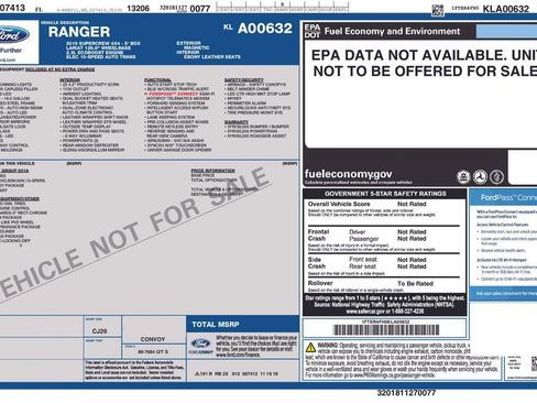 Used 2019 Ford Ranger Lariat w/ Equipment Group 501A Mid image 10