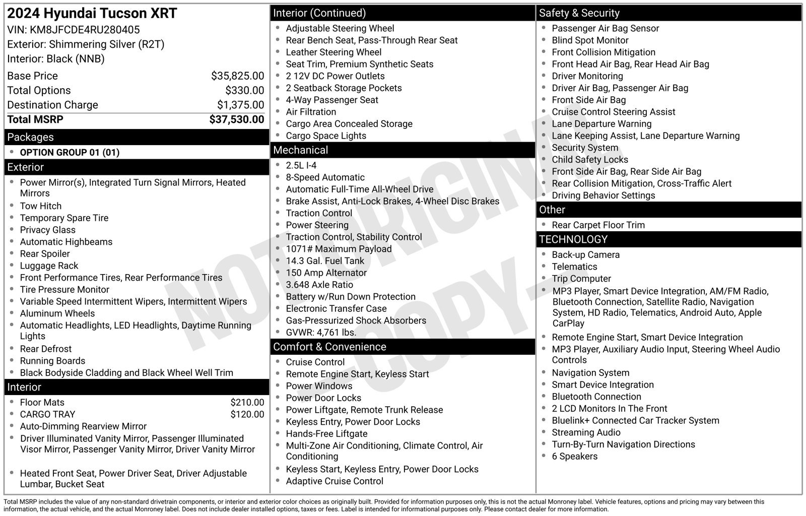 Used 2024 Hyundai Tucson XRT AWD/4WD image 2