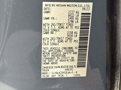 Used 2023 Nissan Frontier Pro-X w/ Pro-X Premium Package image 34