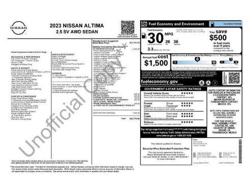 Certified 2023 Nissan Altima 2.5 SV w/ SV Premium Package AWD/4WD image 6