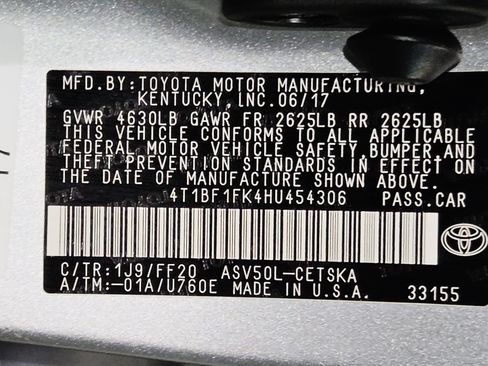 Used 2017 Toyota Camry SE w/ Moonroof Package FWD image 56