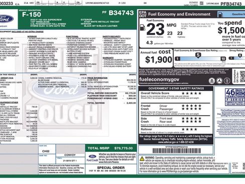 Used 2023 Ford F150 Platinum w/ Equipment Group 701A High AWD/4WD image 5