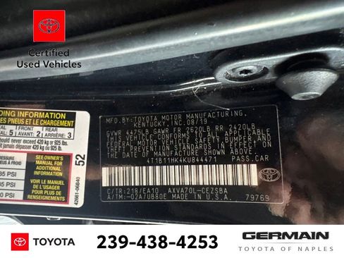 Used 2019 Toyota Camry SE FWD image 20
