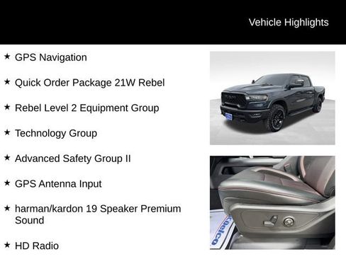 Used 2025 RAM 1500 Rebel w/ Advanced Safety Group II image 8