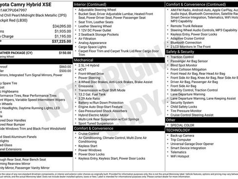 Used 2023 Toyota Camry XSE w/ Cold Weather Package FWD image 33