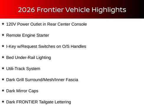 New 2026 Nissan Frontier SV w/ SV Convenience Package image 8