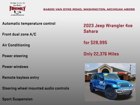 Used 2023 Jeep Wrangler Unlimited Sahara w/ Cold Weather Group AWD/4WD image 15