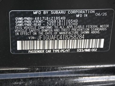 New 2026 Subaru Impreza 2.0i Sport AWD/4WD image 19