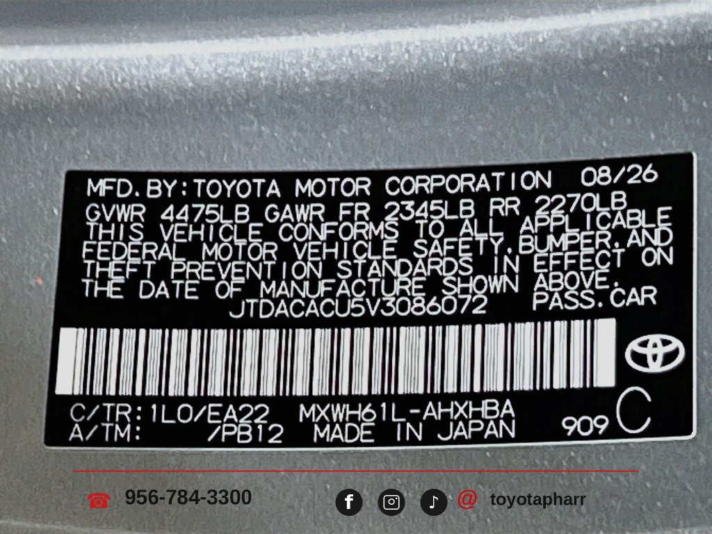 New 2027 Toyota Prius Plug-In Hybrid FWD image 30