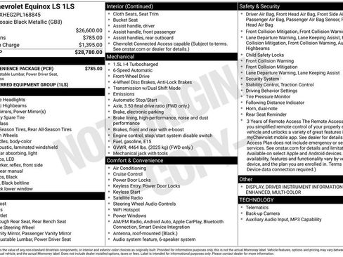 Used 2023 Chevrolet Equinox LS w/ LS Convenience Package FWD image 3
