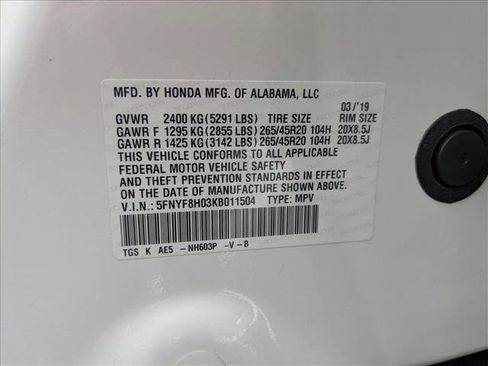 Used 2019 Honda Passport Elite image 26