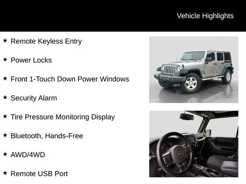 Used 2016 Jeep Wrangler Unlimited Sport w/ Quick Order Package 24S AWD/4WD image 16