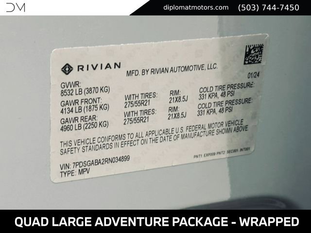 Used 2024 Rivian R1S Adventure Quad AWD/4WD image 50