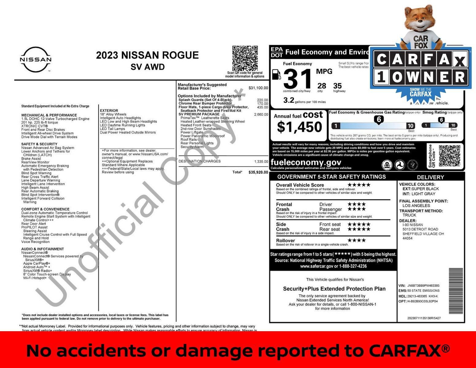 Certified 2023 Nissan Rogue SV w/ SV Premium B Package AWD/4WD image 3