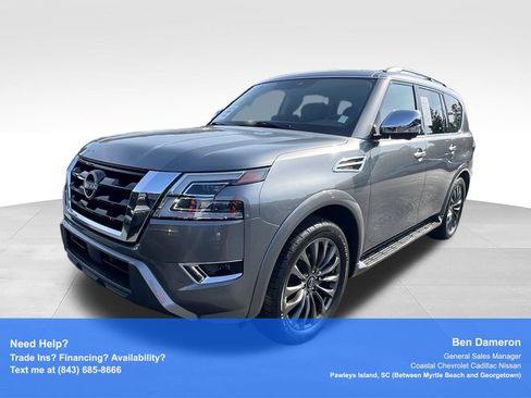 Used 2023 Nissan Armada Platinum w/ Captain's Chairs Package RWD image 1