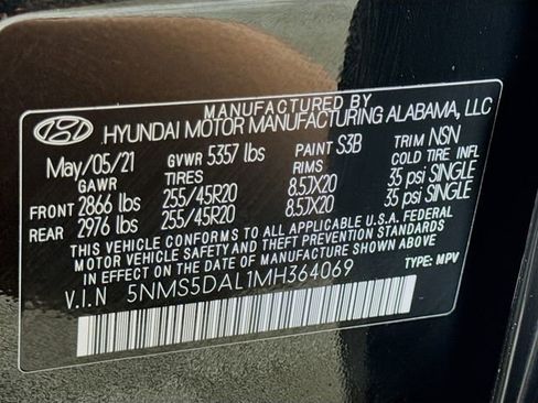 Used 2021 Hyundai Santa Fe Calligraphy AWD/4WD image 17
