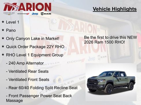 New 2026 RAM 1500 RHO w/ RHO Level 1 Equipment Group AWD/4WD image 5