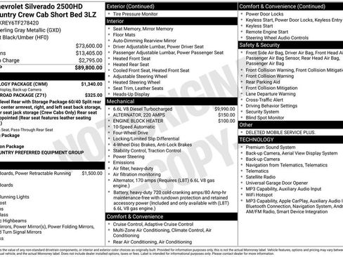 New 2026 Chevrolet Silverado 2500 High Country w/ Technology Package AWD/4WD image 44