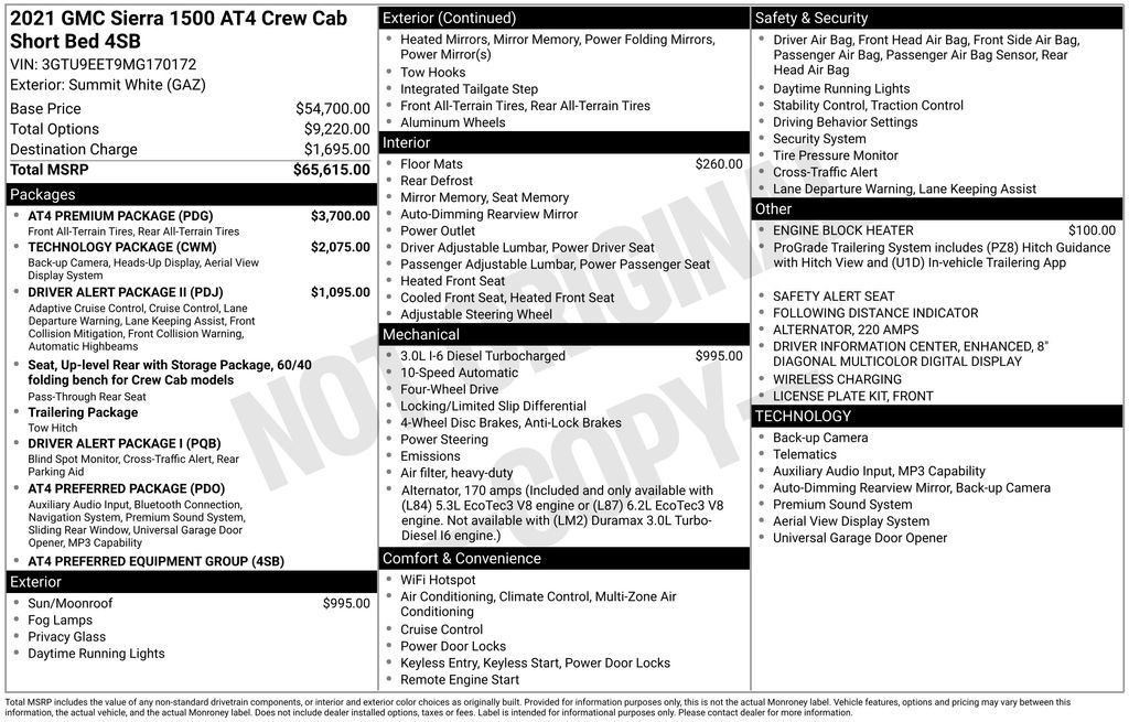 Used 2021 GMC Sierra 1500 AT4 w/ AT4 Premium Package AWD/4WD image 10